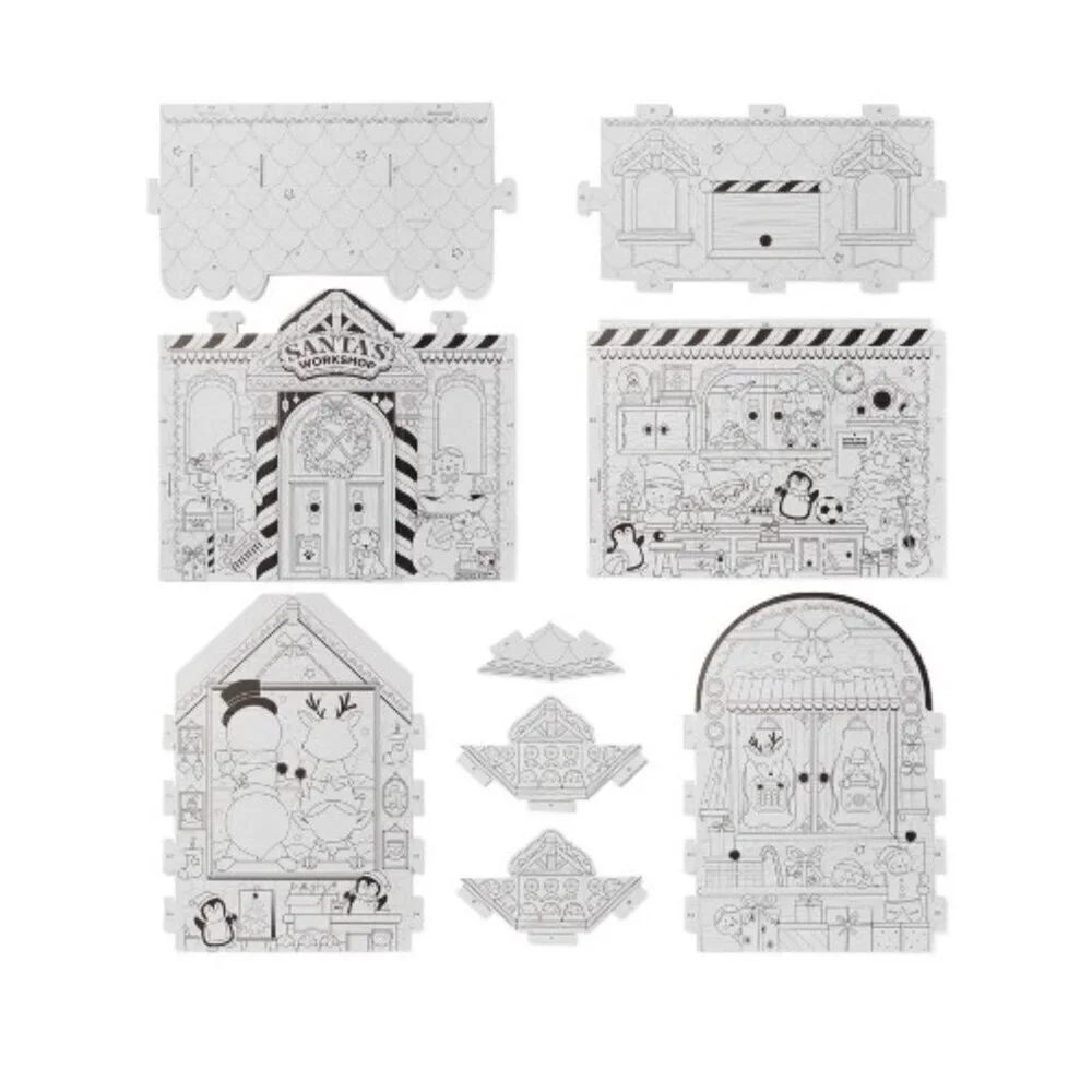 Christmas Craft Color-Your-Own Santa's Workshop Fort - Mondo Llama™